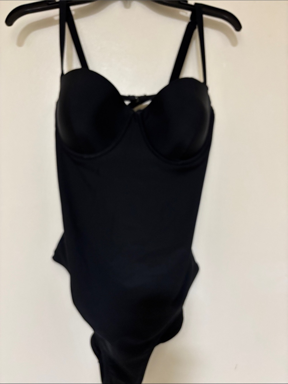 Old Navy, Black One-Piece Open Back Swimsuit with Molded Cups